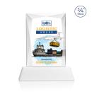 Messina Full Color White on Newhaven Base Rectangle Crystal Award