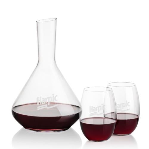 Corporate Gifts - Barware - Carafes - Terrassa Carafe & Carlita Stemless Wine