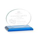 Austin Sky Blue (Horiz) Circle Crystal Award