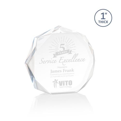 Awards and Trophies - Acrylic Awards - Piedmont Clear Polygon Acrylic Award