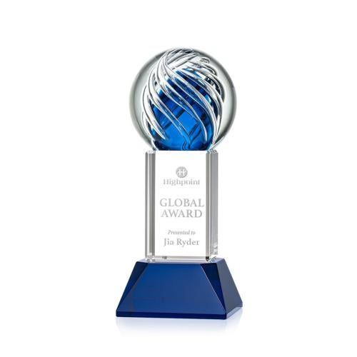 Awards and Trophies - Crystal Awards - Glass Awards - Art Glass Awards - Genista Towers on Stowe Base Glass Award