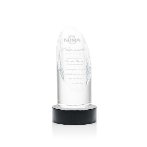 Awards and Trophies - Crystal Awards - Lauder Black on Base Towers Crystal Award