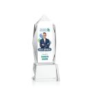 Bloomington Full Color Clear on Base Obelisk Crystal Award