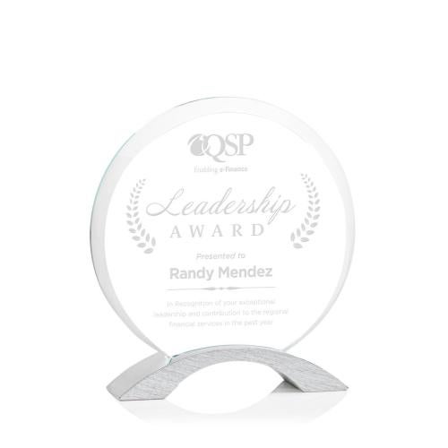 Awards and Trophies - Crystal Awards - Dunlap Circle Crystal Award