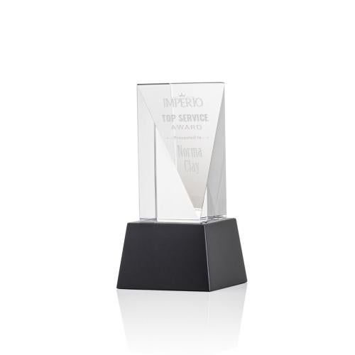 Awards and Trophies - Crystal Awards - Easton Black on Base Towers Crystal Award