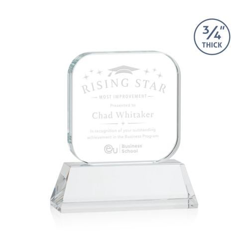 Awards and Trophies - Crystal Awards - App Clear on Newhaven Square / Cube Crystal Award