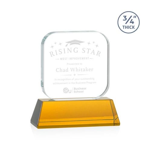 Awards and Trophies - Crystal Awards - App Amber on Newhaven Square / Cube Crystal Award