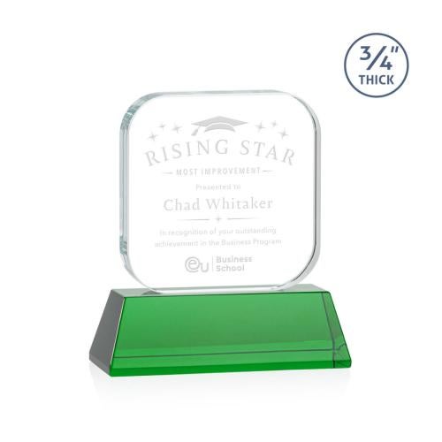 Awards and Trophies - Crystal Awards - App Green on Newhaven Square / Cube Crystal Award