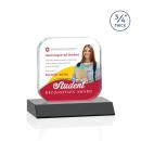 App Full Color Black Square / Cube Crystal Award
