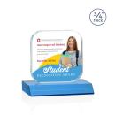 App Full Color Sky Blue Square / Cube Crystal Award