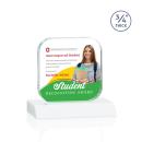 App Full Color White Square / Cube Crystal Award