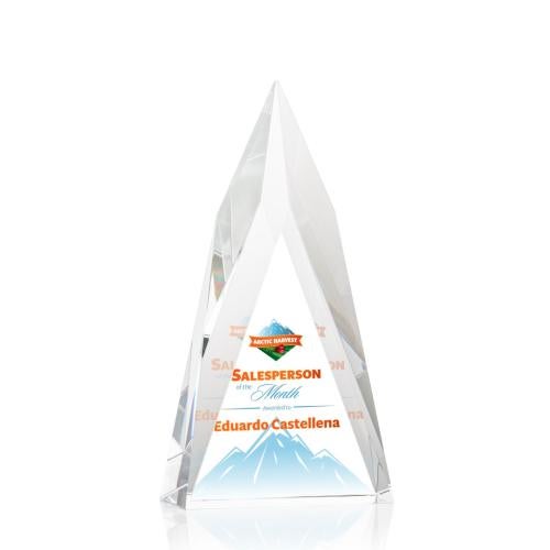 Awards and Trophies - Crystal Awards - Salisbury Full Color Pyramid Crystal Award
