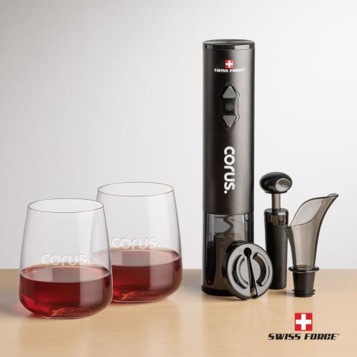 Corporate Gifts - Barware - Gift Sets - Swiss Force® Opener Set & Dunhill Stemless Wine