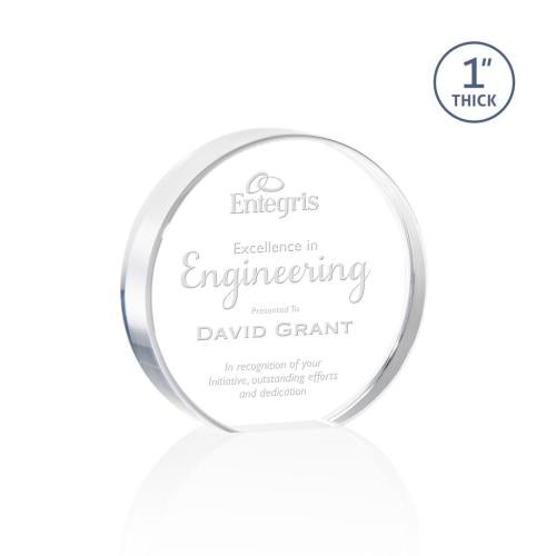 Awards and Trophies - Acrylic Awards - Narita Clear Circle Acrylic Award