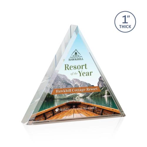Awards and Trophies - Acrylic Awards - Brighton Full Color Pyramid Acrylic Award
