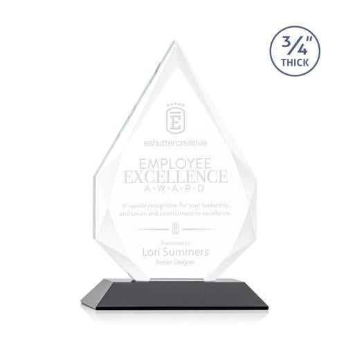 Awards and Trophies - Crystal Awards - Hawthorne Black Peaks Crystal Award