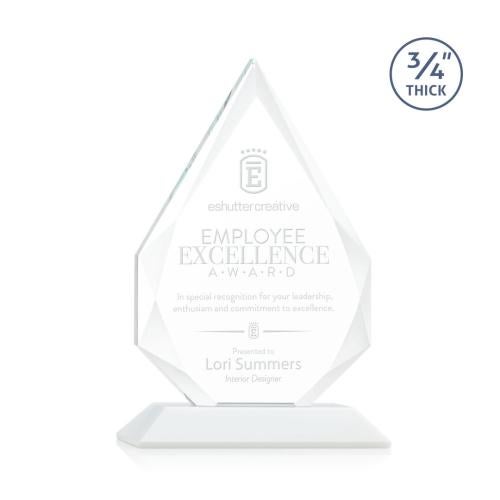 Awards and Trophies - Crystal Awards - Hawthorne White Peaks Crystal Award