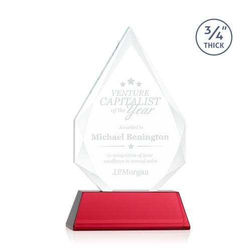Awards and Trophies - Crystal Awards - Hawthorne Red on Newhaven Peaks Crystal Award