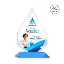 Hawthorne Full Color Sky Blue Peaks Crystal Award