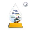 Hawthorne Full Color Amber on Newhaven Peaks Crystal Award