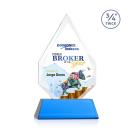 Hawthorne Full Color Sky Blue on Newhaven Peaks Crystal Award