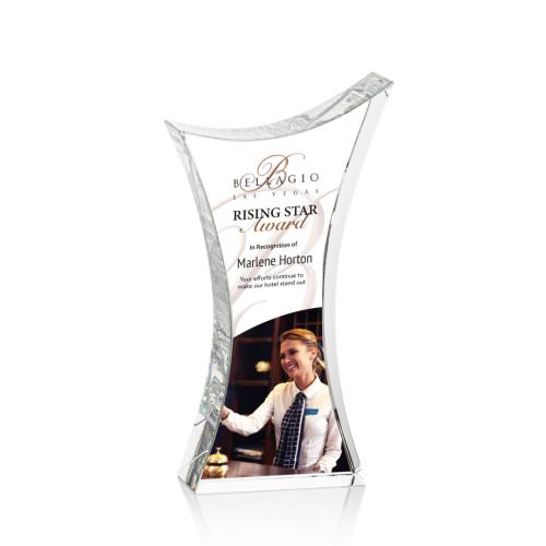 Awards and Trophies - Crystal Awards - Keighley Full Color Peaks Crystal Award