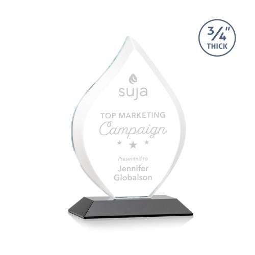 Awards and Trophies - Crystal Awards - Worthington Black Flame Crystal Award