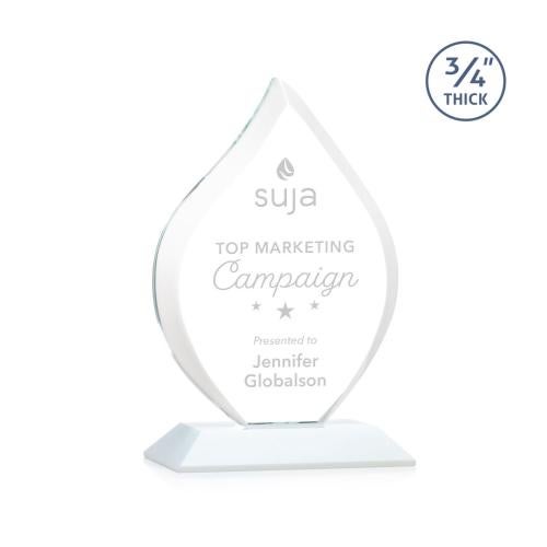 Awards and Trophies - Crystal Awards - Worthington White Flame Crystal Award