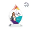 Worthington Full Color Clear Flame Crystal Award