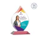 Worthington Full Color Red Flame Crystal Award