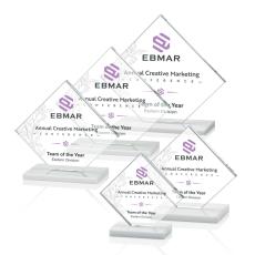 Wellington Full Color White  Diamond Crystal Award - Diamond Awards