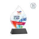 Worthington Full Color Black on Newhaven Flame Crystal Award