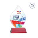 Worthington Full Color Red on Newhaven Flame Crystal Award