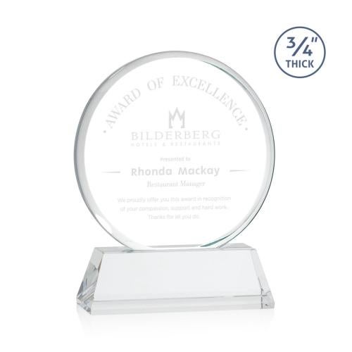 Awards and Trophies - Crystal Awards - Blackpool Clear on Newhaven Circle Crystal Award