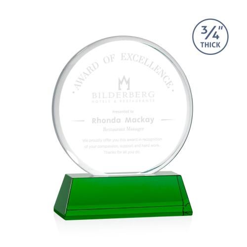 Awards and Trophies - Crystal Awards - Blackpool Green on Newhaven Circle Crystal Award