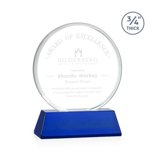 Awards and Trophies - Crystal Awards - Blackpool Blue on Newhaven Circle Crystal Award