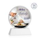 Blackpool on Newhaven Full Color White Circle Crystal Award