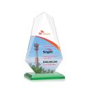 Jemma Full Color Green Unique Crystal Award