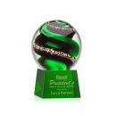 Zodiac Green on Robson Base Globe Glass Award