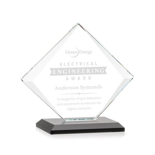 Awards and Trophies - Crystal Awards - Griffith Black Diamond Crystal Award