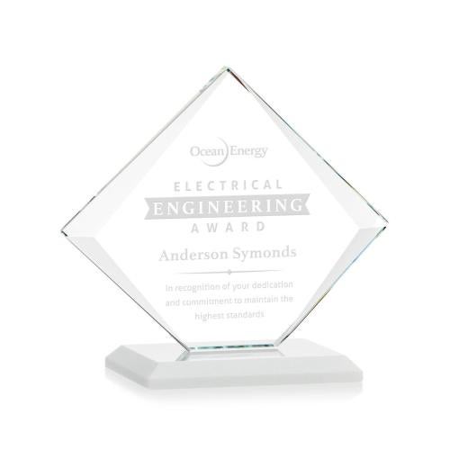Awards and Trophies - Crystal Awards - Griffith White Diamond Crystal Award