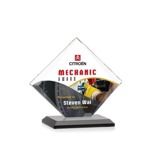 Awards and Trophies - Crystal Awards - Griffith Full Color Black Diamond Crystal Award