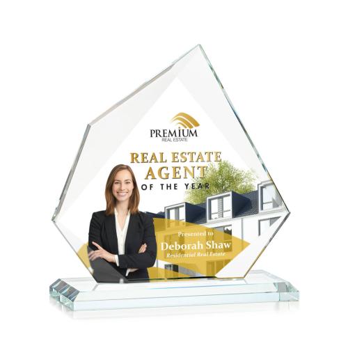 Awards and Trophies - Crystal Awards - Lexus Full Color Clear Peaks Crystal Award
