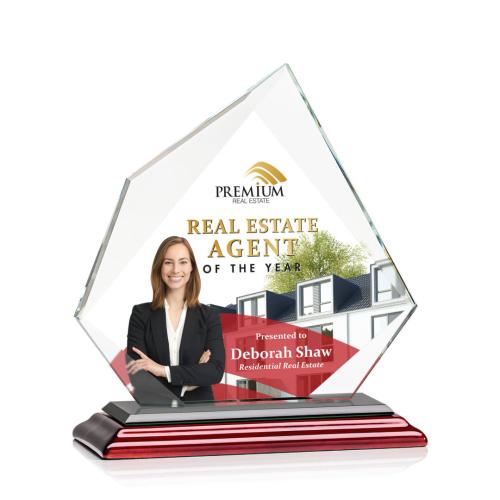 Awards and Trophies - Crystal Awards - Lexus Full Color Rosewood Peaks Crystal Award
