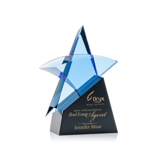 Awards and Trophies - Crystal Awards - Benita Black Star Crystal Award