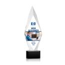 Manilow Full Color Black on Paragon Base Diamond Crystal Award