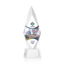 Manilow Full Color Clear on Robson Base Diamond Crystal Award
