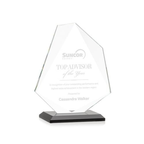 Awards and Trophies - Crystal Awards - Picton Black Unique Crystal Award