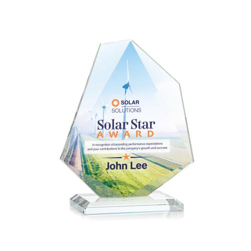 Awards and Trophies - Crystal Awards - Picton Full Color Starfire Unique Crystal Award