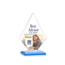 Rideau Full Color Sky Blue Diamond Crystal Award